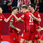 Kuebler brace sends Freiburg past Braga into Europa League final